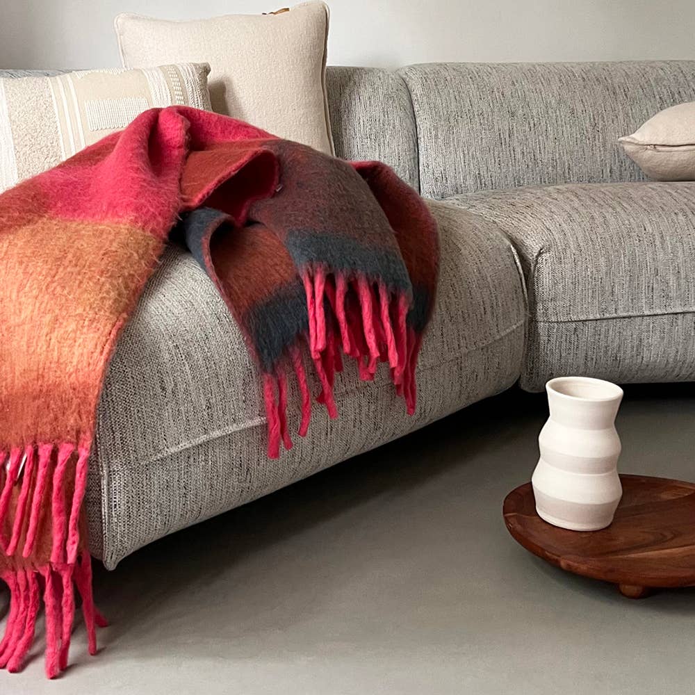 Plaid recycle rose doux Zapotec
