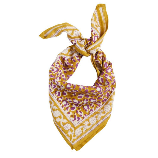 Foulard Indien Enfant - Leopard Absynthe
