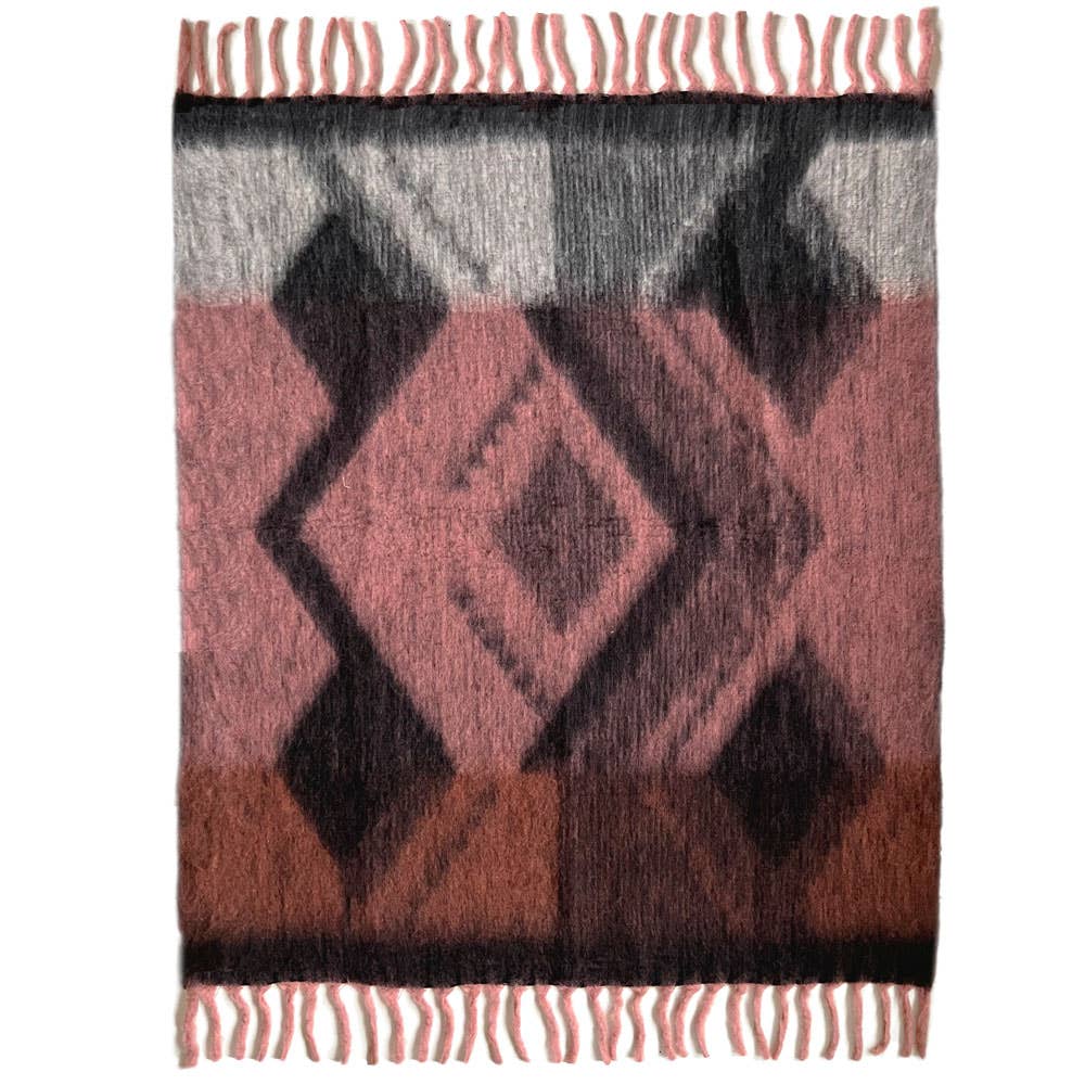 Plaid doux noir Zapotec en polyester recyclé