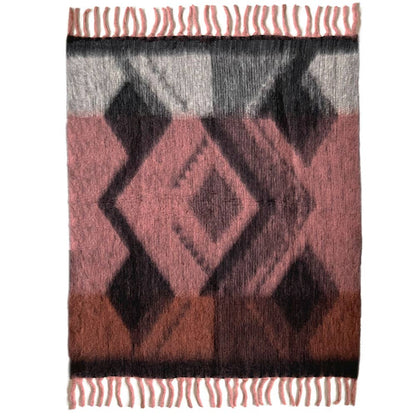 Plaid doux noir Zapotec en polyester recyclé
