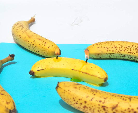 Bougie pilier en forme de banane