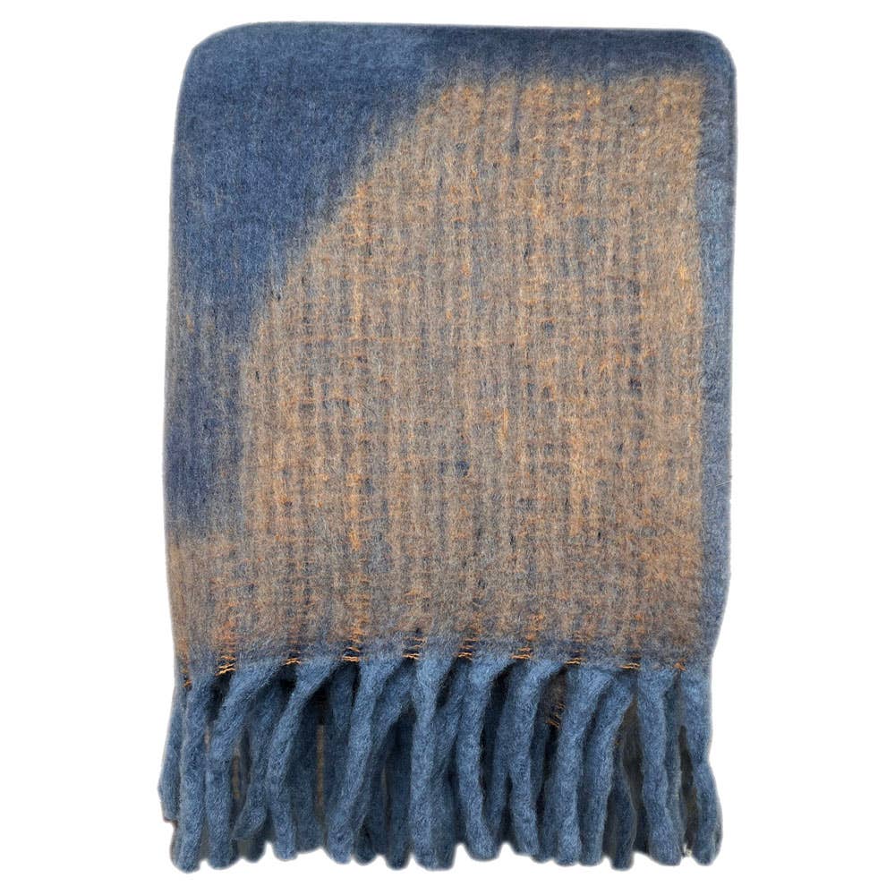 Plaid recyclé bleu doux Zapotec