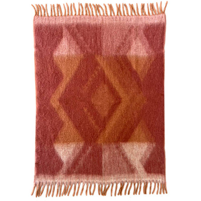 Plaid doux rouge épicé Zapotec en polyester recyclé