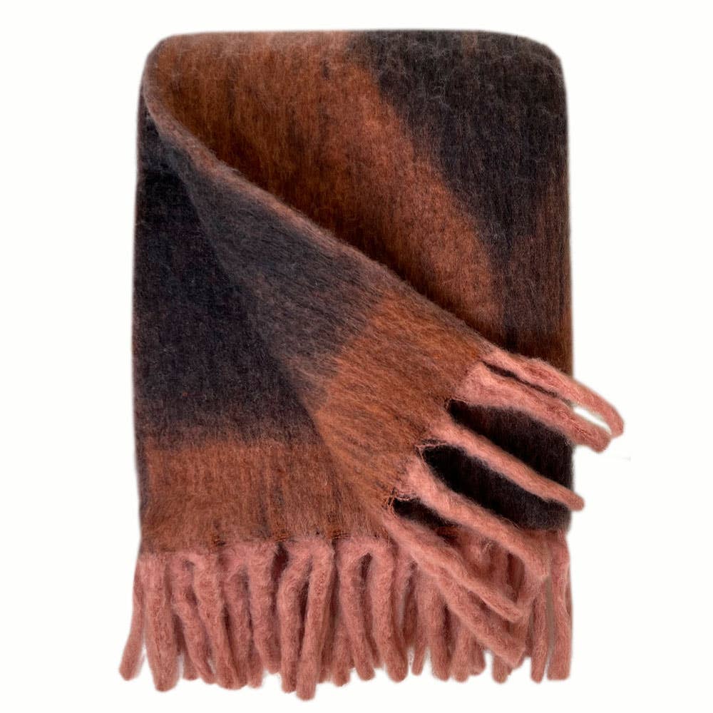 Plaid doux noir Zapotec en polyester recyclé