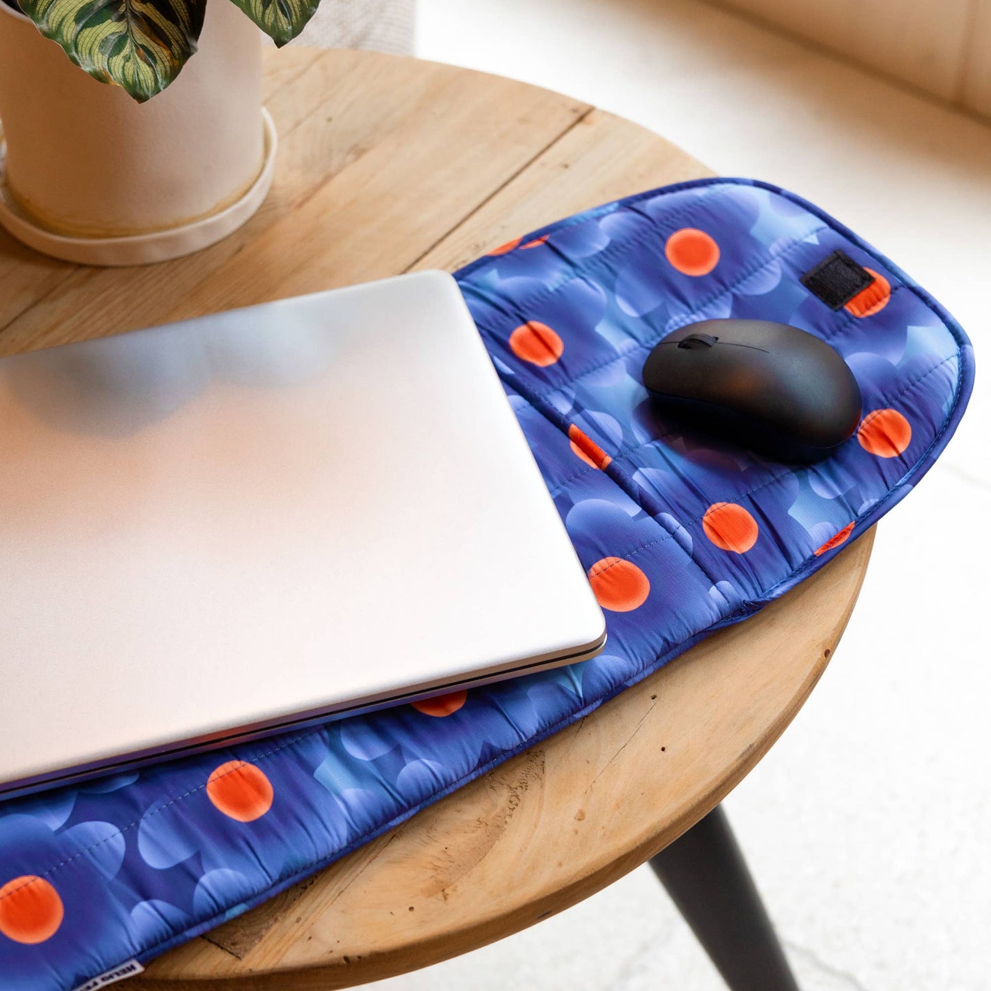 HOUSSE D'ORDINATEUR PORTABLE FLORALE GONFLÉE BLEUE HF
