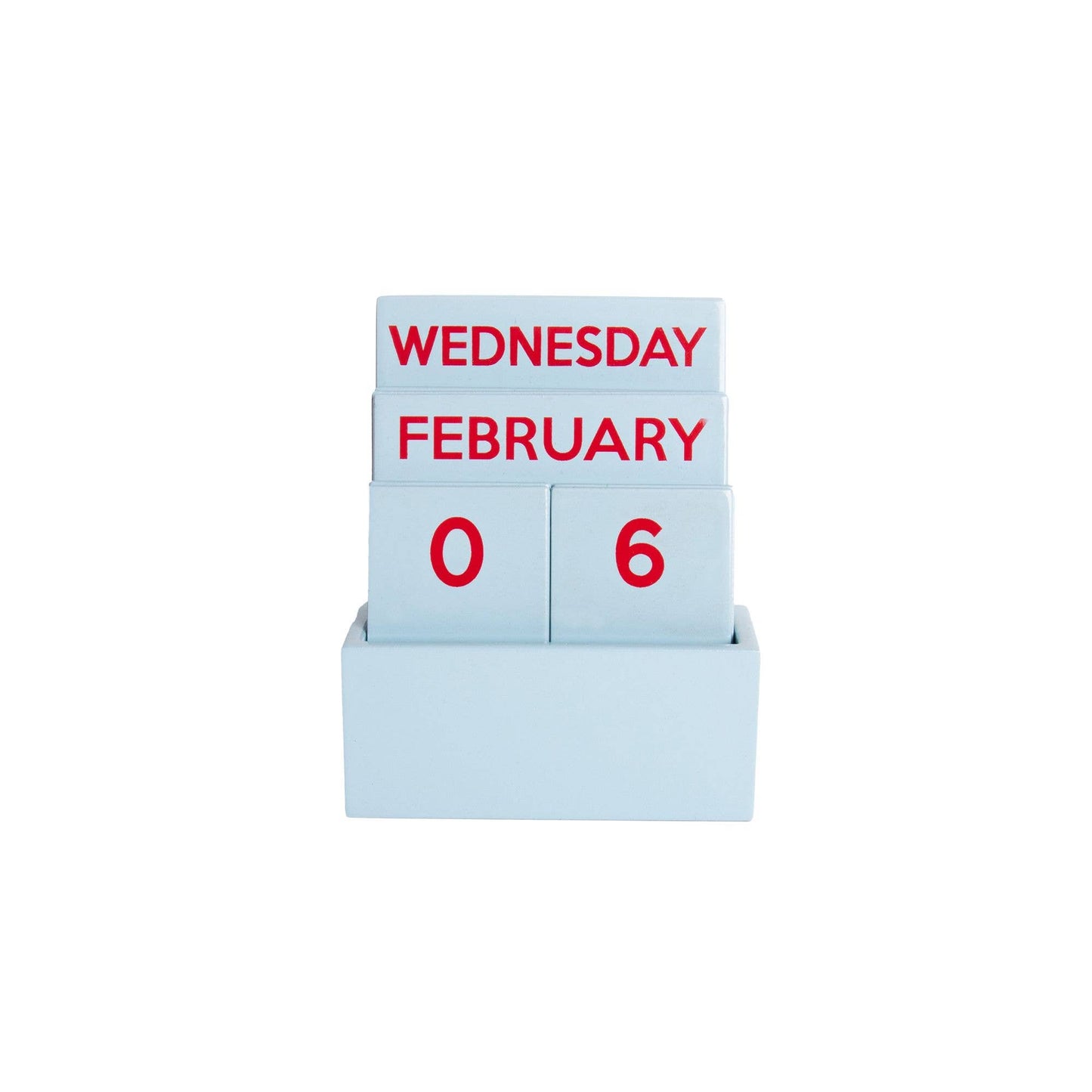 Petit calendrier brillant bleu clair en couleur intégrale HF