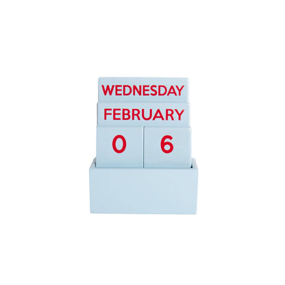 Petit calendrier brillant bleu clair en couleur intégrale HF