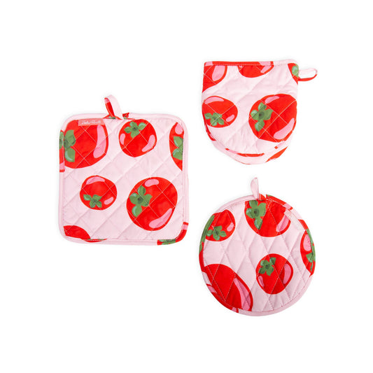 ENSEMBLE DE MANIQUE ET TORCHON TOMATES HF