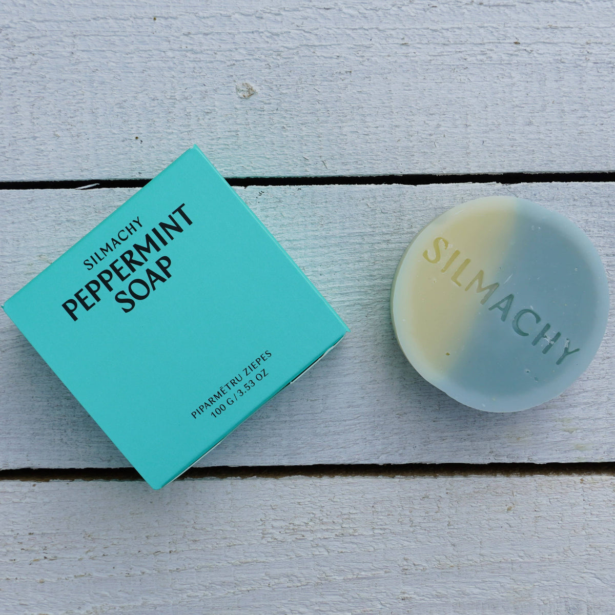 Savon tonifiant à la menthe poivrée et argile bleue minérale pour mains et corps