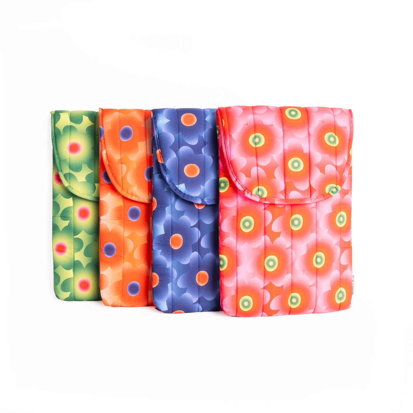 HOUSSE D'ORDINATEUR PORTABLE FLORALE GONFLÉE BLEUE HF