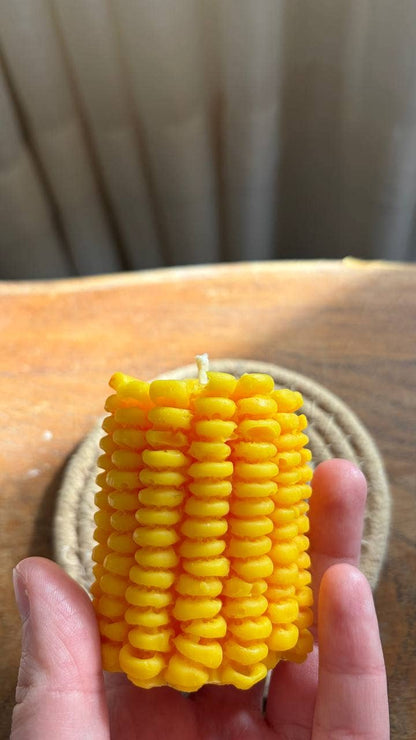 Bougie pop-corn réaliste - cire de soja / cire d'abeille