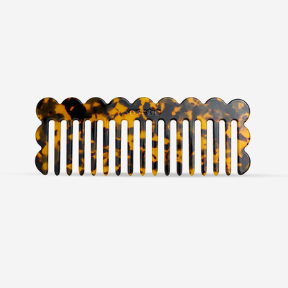 Accessoire cheveux - Peigne incurvé motif léopard foncé