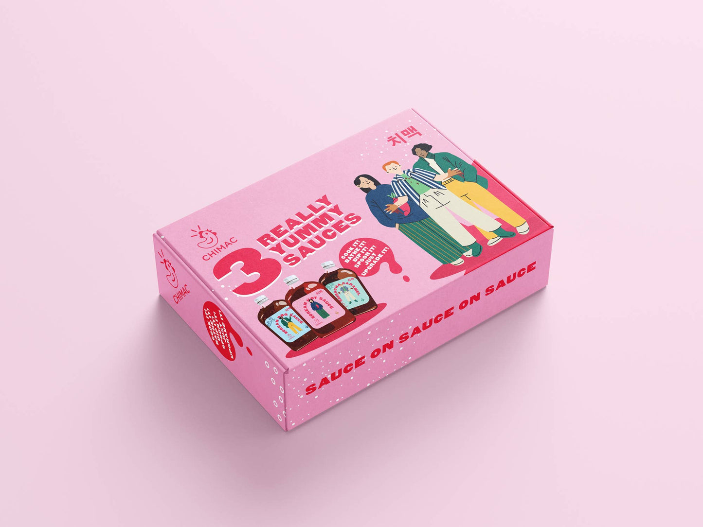 Coffret de trois sauces signature Chimac d'inspiration coréenne