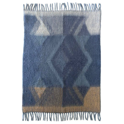 Plaid recyclé bleu doux Zapotec
