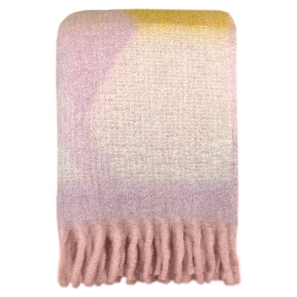 Plaid recyclé doux lilas Zapotec