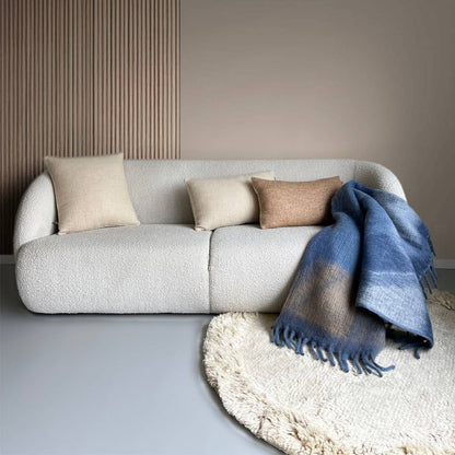 Plaid recyclé bleu doux Zapotec