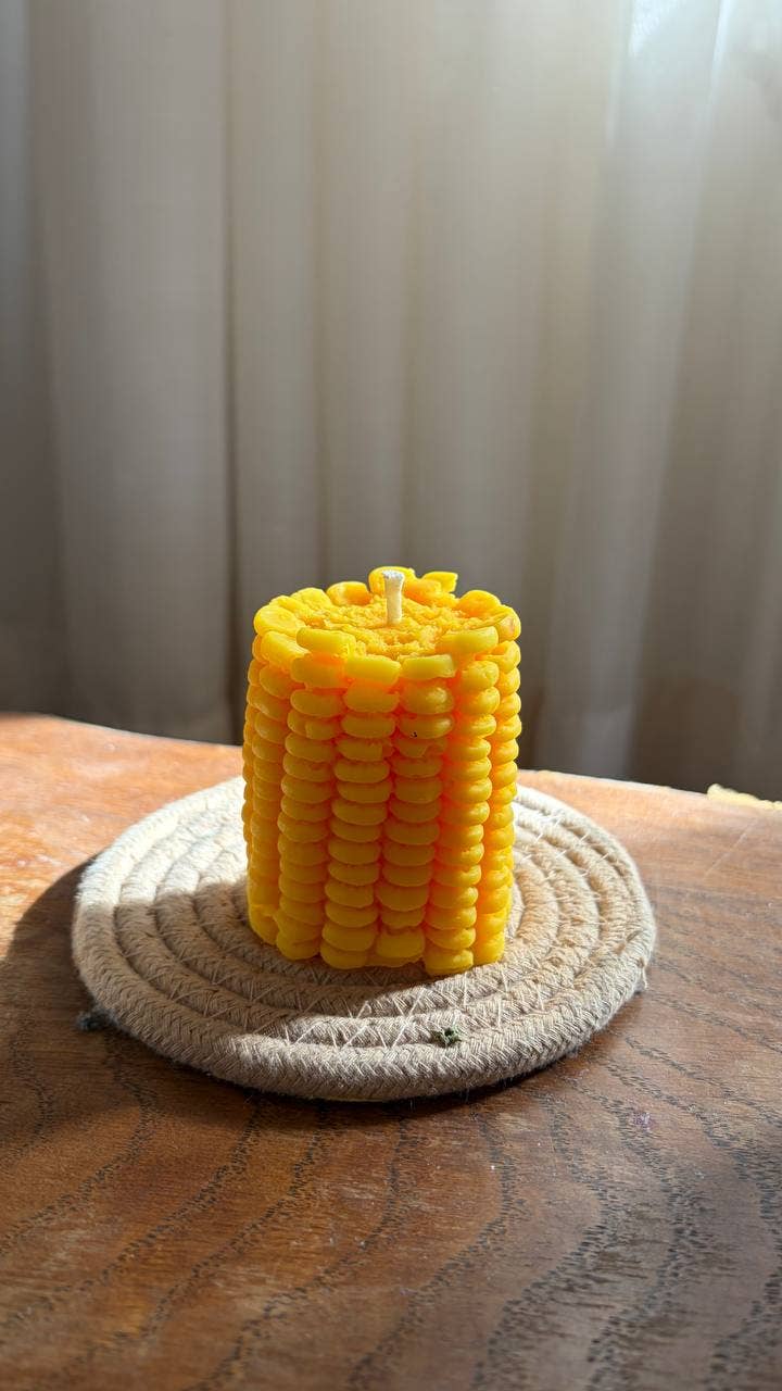 Bougie pop-corn réaliste - cire de soja / cire d'abeille