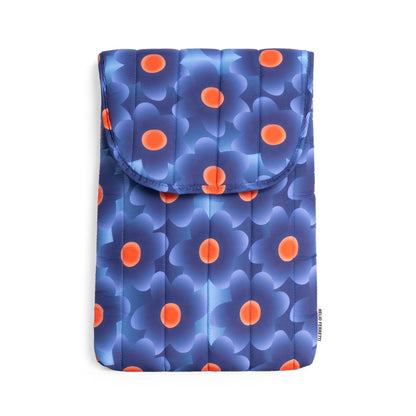 HOUSSE D'ORDINATEUR PORTABLE FLORALE GONFLÉE BLEUE HF