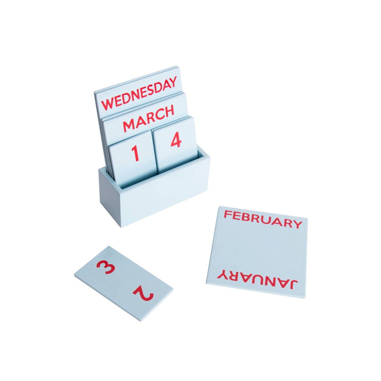 Petit calendrier brillant bleu clair en couleur intégrale HF
