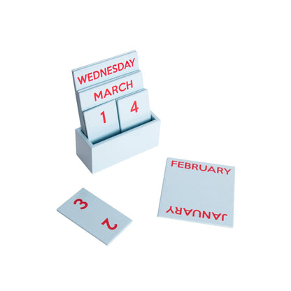 Petit calendrier brillant bleu clair en couleur intégrale HF