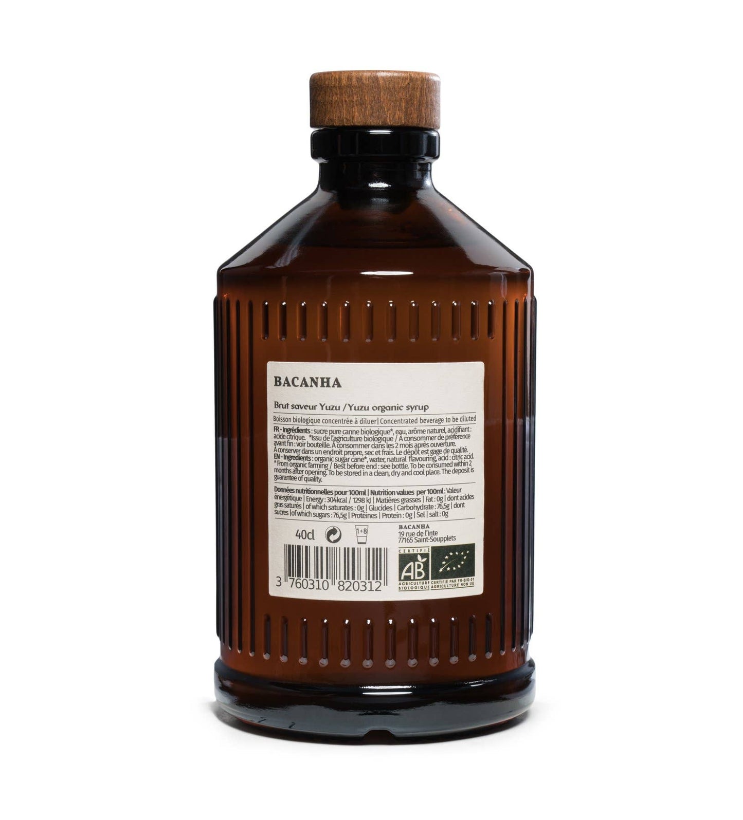 Sirop de Yuzu Brut Biologique - 400 ml
