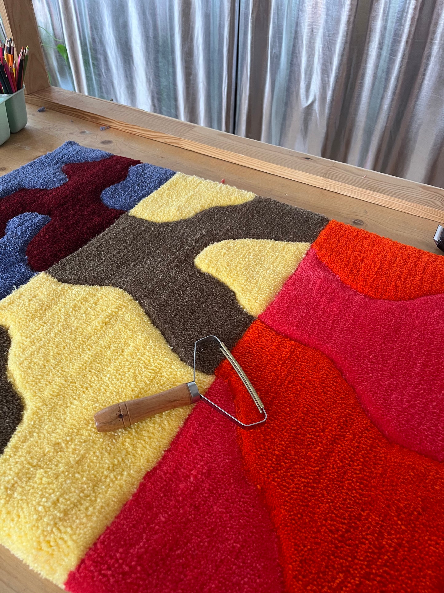 Tapis tufté à la main - wave