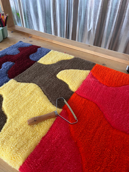 Tapis tufté à la main - wave