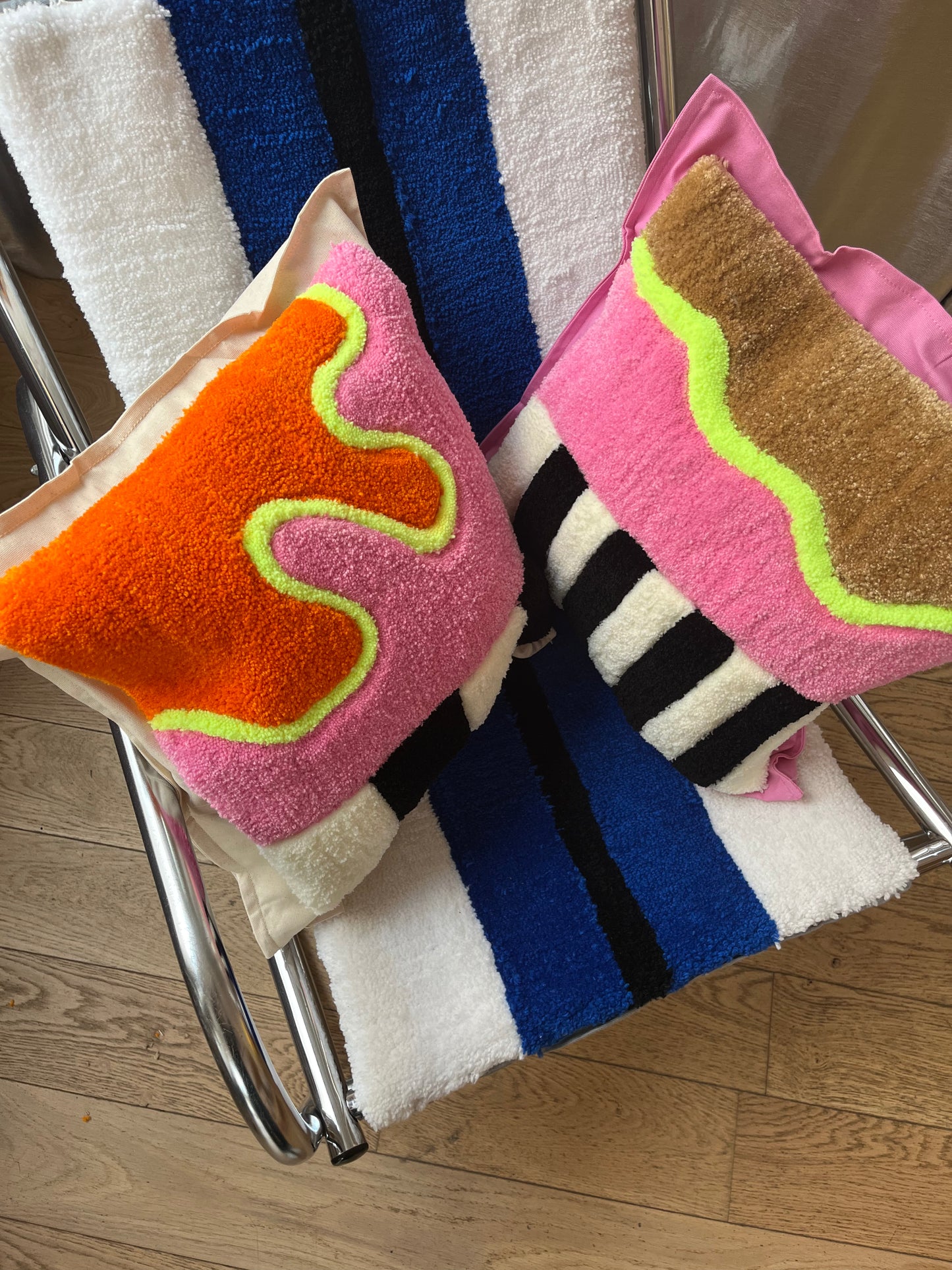 Housse de coussin tufté