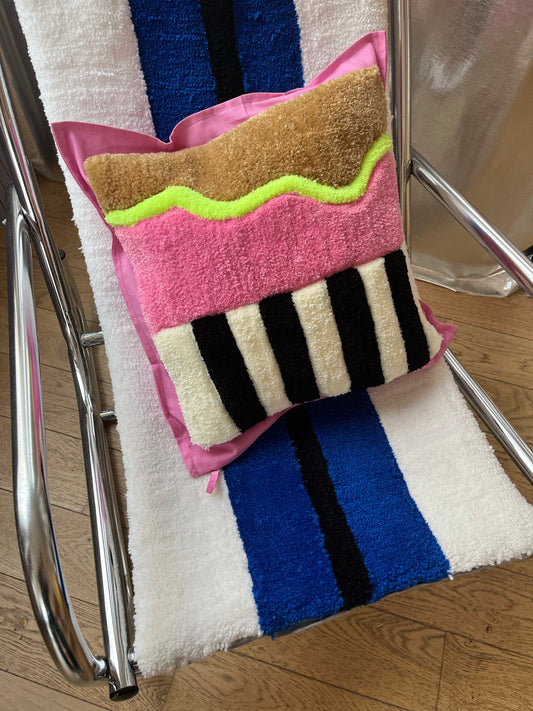 Housse de coussin tufté