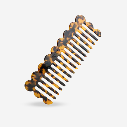 Accessoire cheveux - Peigne incurvé motif léopard foncé