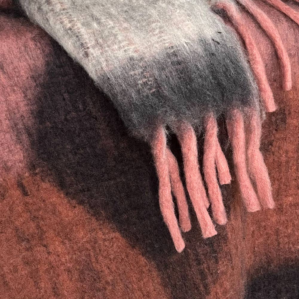Plaid doux noir Zapotec en polyester recyclé