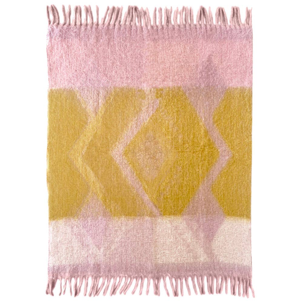 Plaid recyclé doux lilas Zapotec