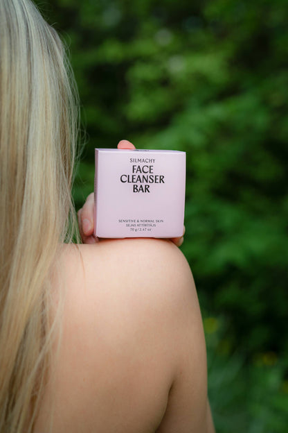 Pain nettoyant visage à l'argile rose pour peau sensible à normale
