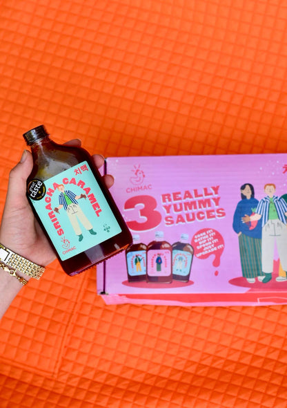 Coffret de trois sauces signature Chimac d'inspiration coréenne