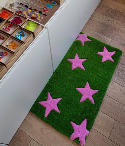 tapis étoile rose
