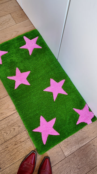 tapis étoile rose