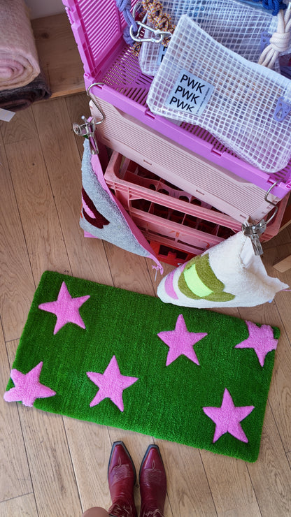 tapis étoile rose
