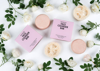 Pain nettoyant visage à l'argile rose pour peau sensible à normale