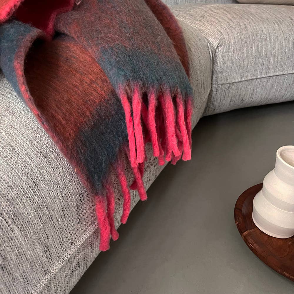 Plaid recycle rose doux Zapotec