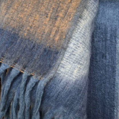 Plaid recyclé bleu doux Zapotec